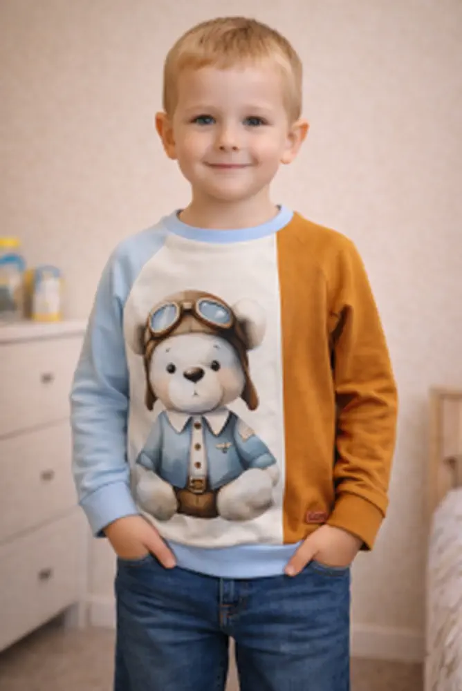 Dětská mikina MEDVÍDEK PILOT